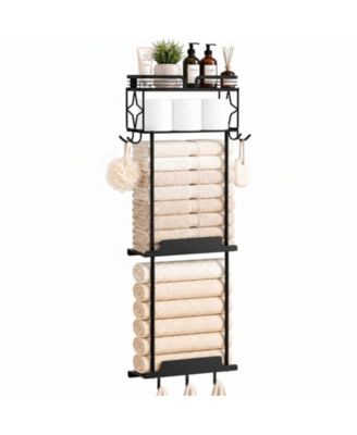 39.9 " Towel Rack Wall Mounted Metal Bathroom Hardware Storage