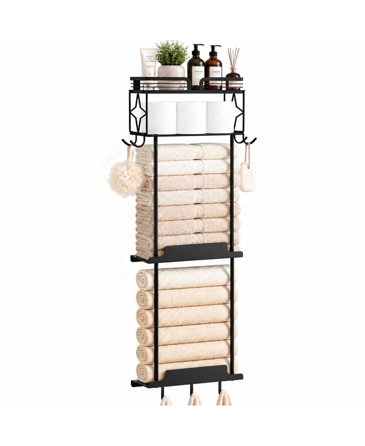 Cyqbd 39.9 " Towel Rack Wall Mounted Metal Bathroom Hardware Storage