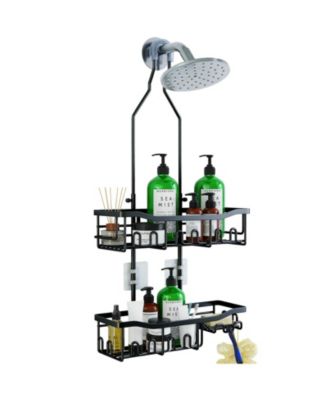 Shower Caddy Organizer Rustproof Hanging Bathroom Hardware Storage Hooks 2 Tier