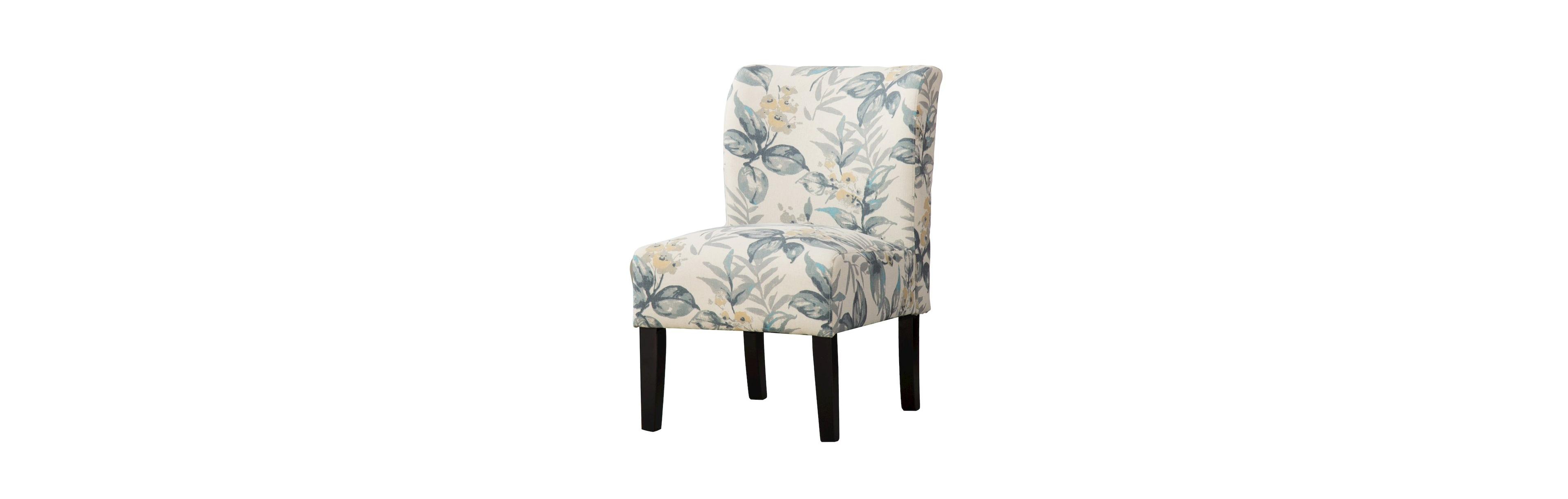 Roundhill Furniture Capa Print Fabric Armless Contemporary Accent Chair