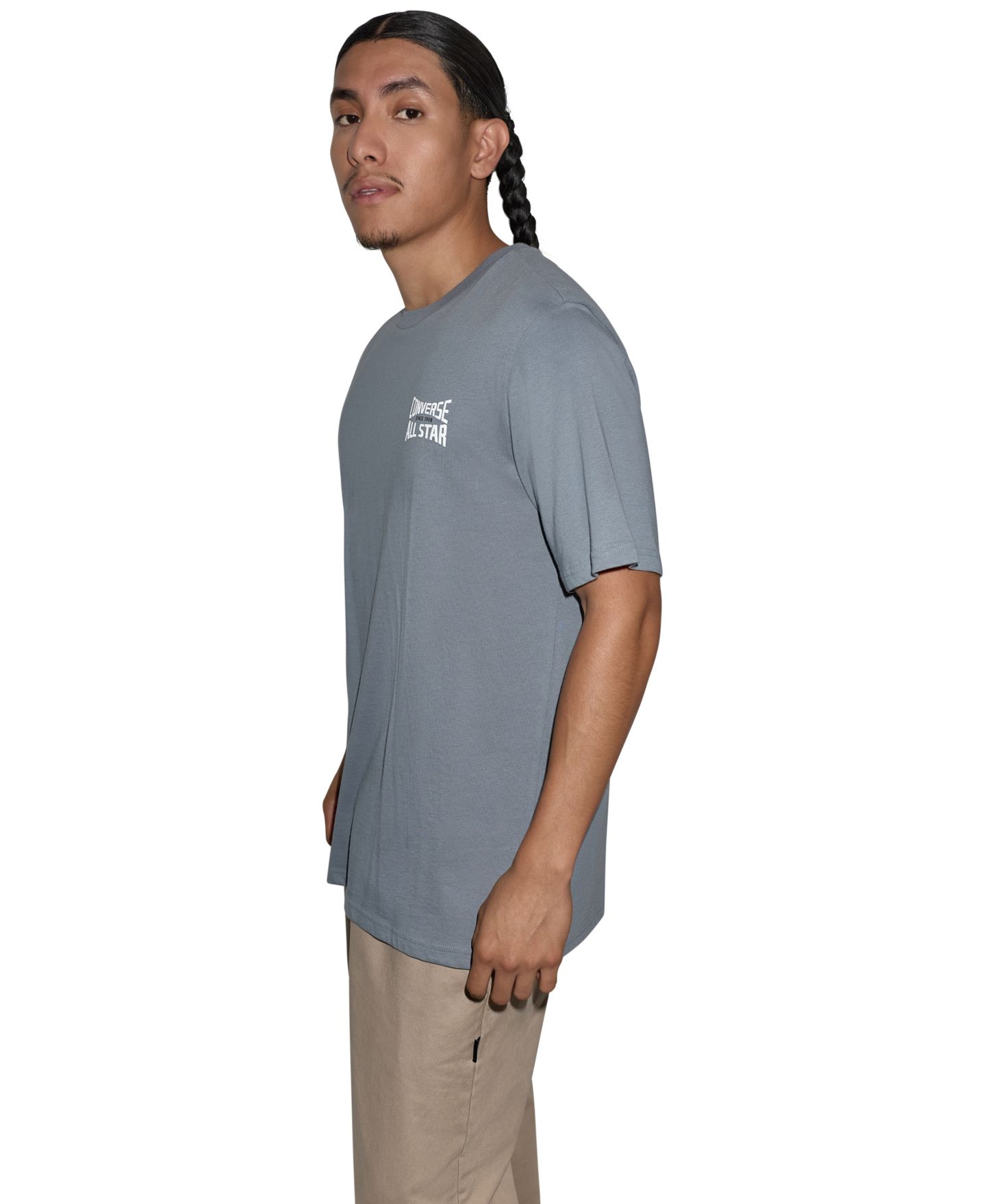 Мужская футболка Converse Star Studded Graphic Short-Sleeve, цвет: Серый — фото 4