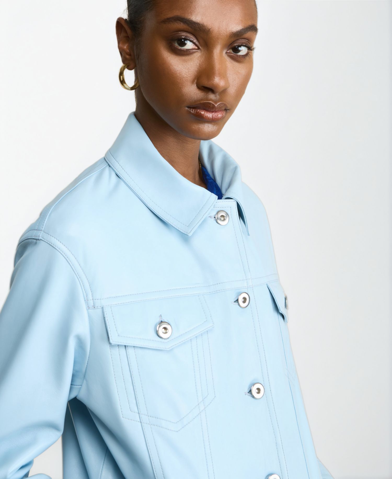 Women's Bobbie Leather Shirt Jacket