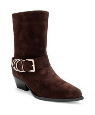 Forever and Always Shoes Women's Velmor Leather Buckle Western Boot 