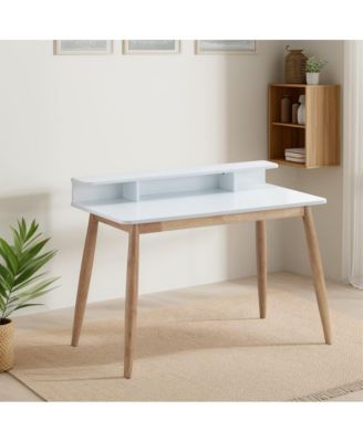 Roskilde Mid-Century Modern Wood Writing Desk with Hutch