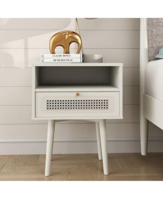 Feeney Dual-tier Storage Nightstand, Side Table
