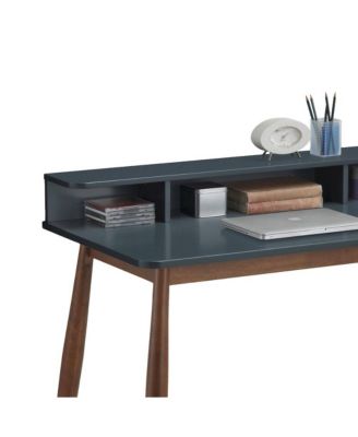 Roskilde Mid-Century Modern Wood Writing Desk with Hutch