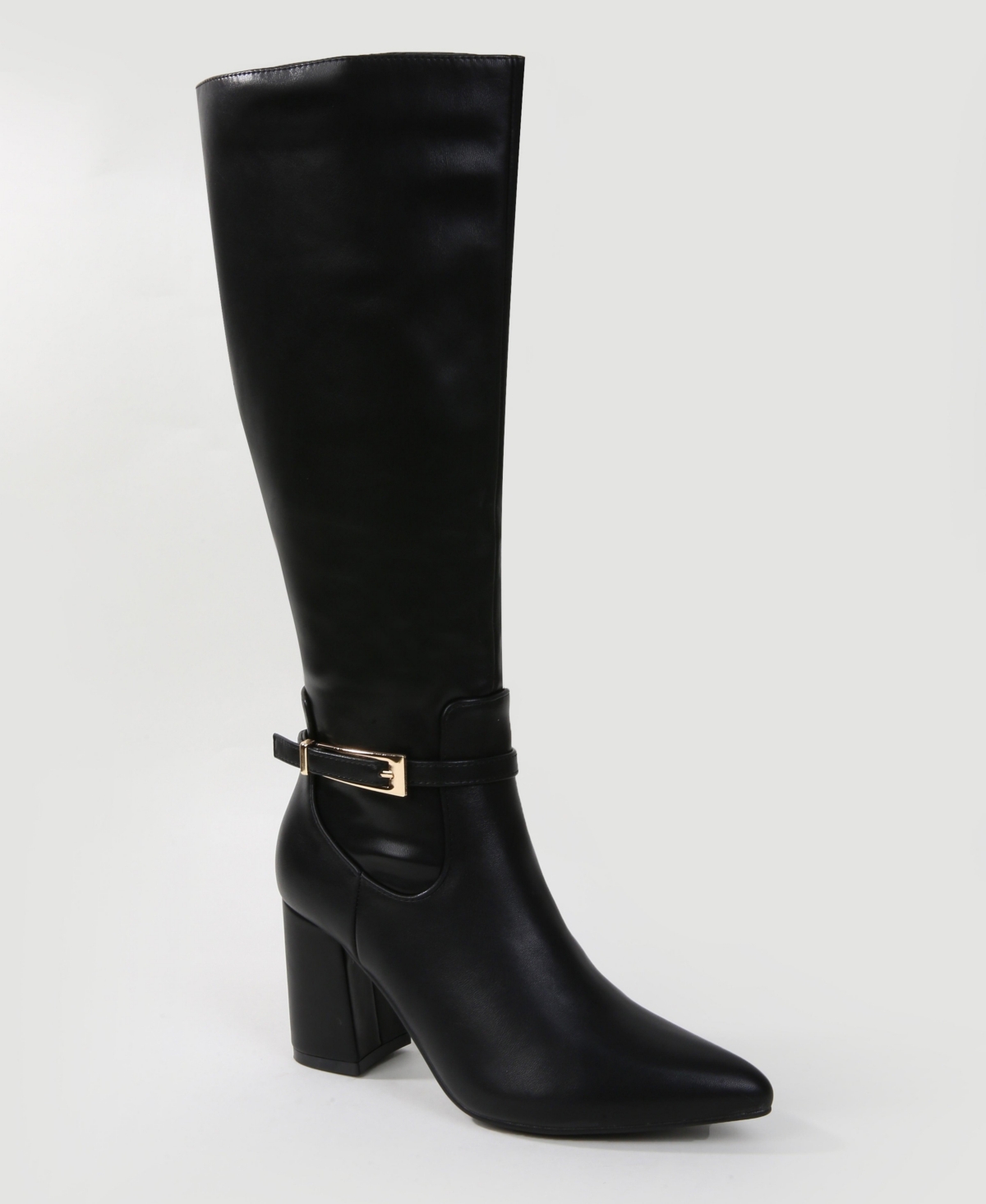 Berness Mina Knee High Riding Boots with Buckle Accent
