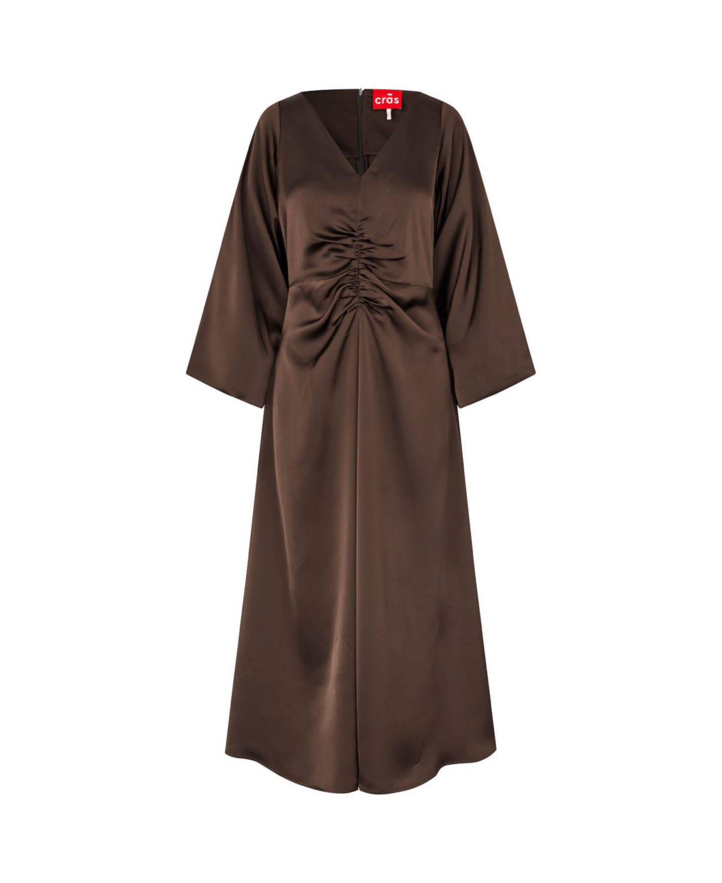 Женское платье CRAS Wrenlee Satin A-Line V-Neck Midi — фото 3
