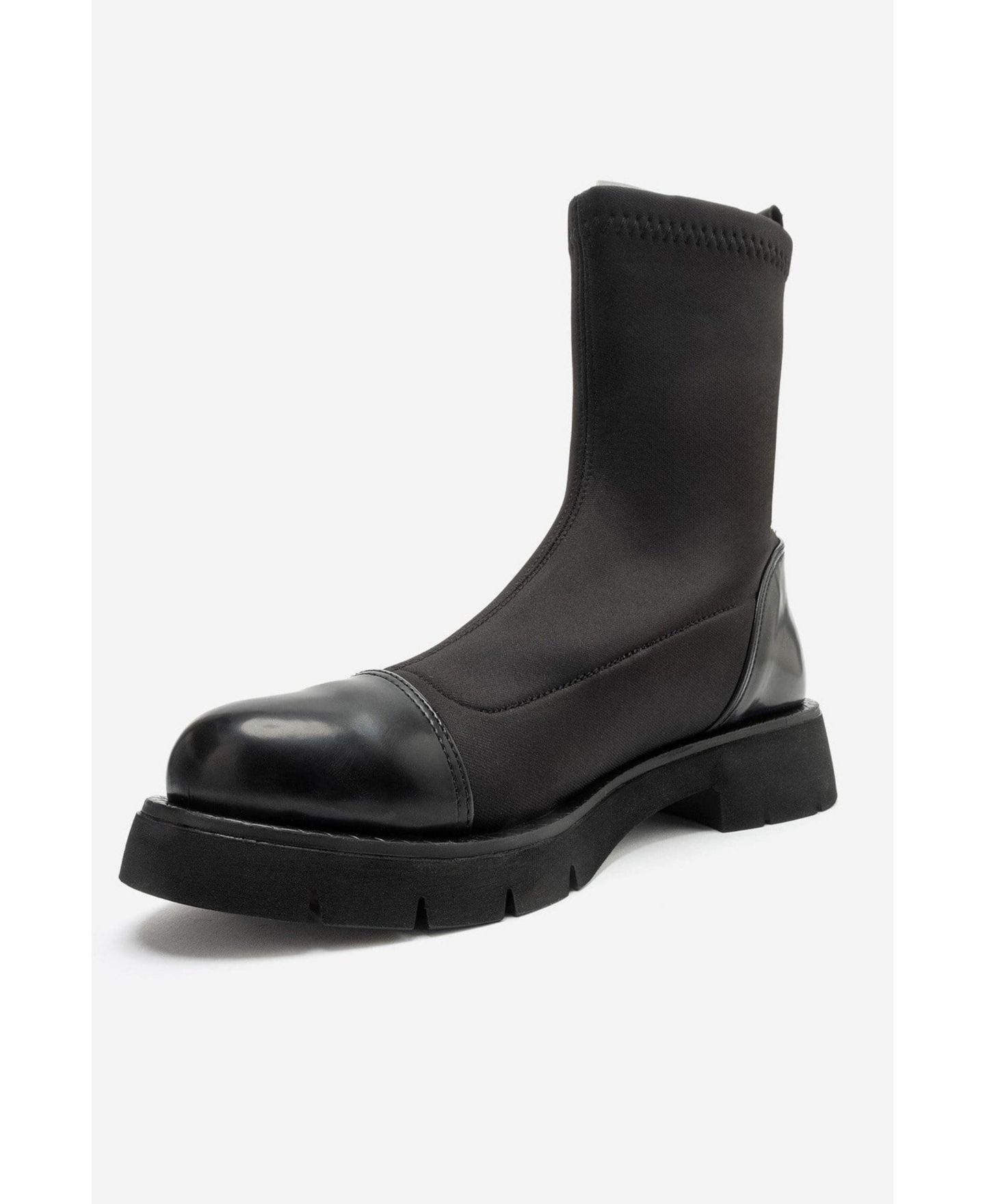 Женские ботинки-носки Prologue Shoes Talessia из скуба на устойчивом каблуке, цвет: Чёрный — фото 9