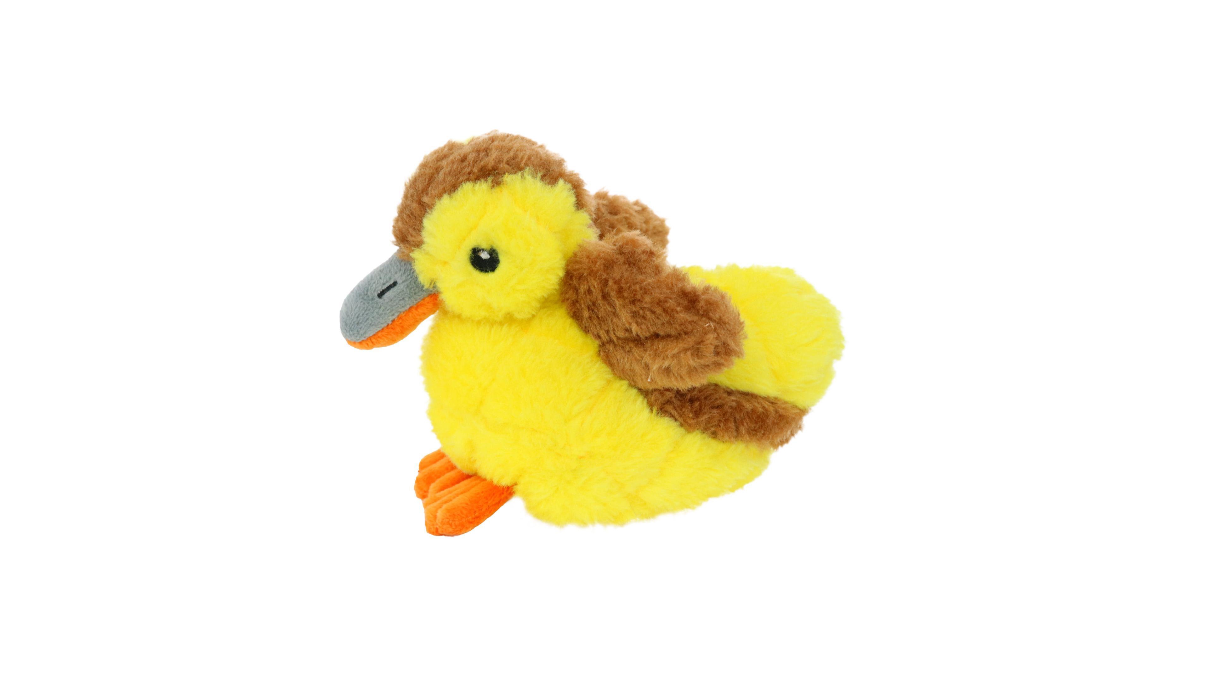 Mighty Jr Nature Duckling, Durable Plush Squeaky Dog Toy