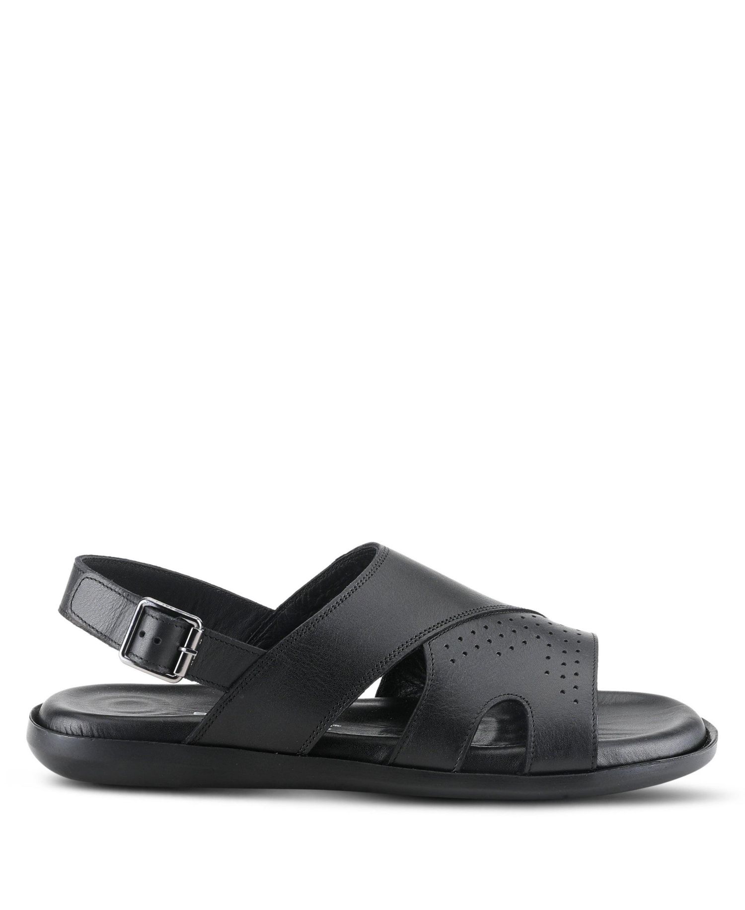 Men's Jeff Leather Round-Toe Sandals