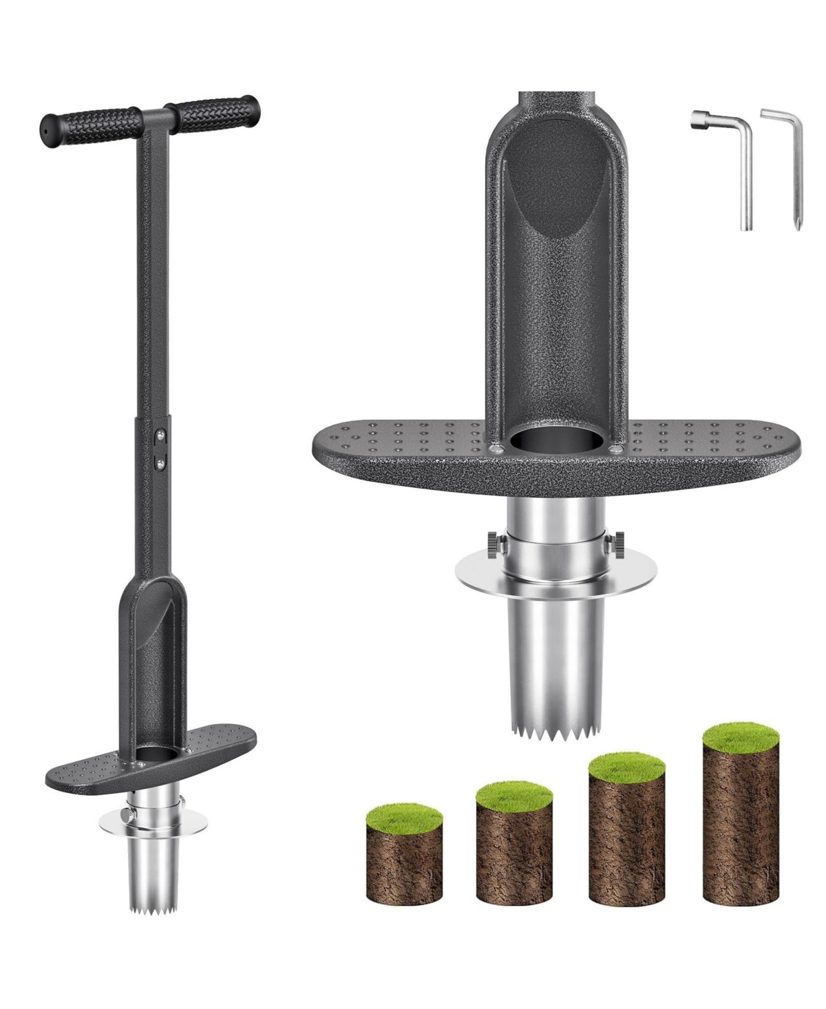 Xdovet Bulb Planter Tool Soft Grip Stainless Steel Serrations Depth