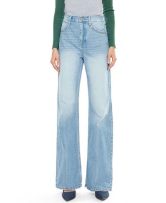 Women's Janna High-Rise Light-Wash Wide-Leg Jeans