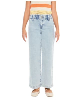 Girls' 4-16 Rubi High-Rise Acid-Wash Wide-Leg Jeans
