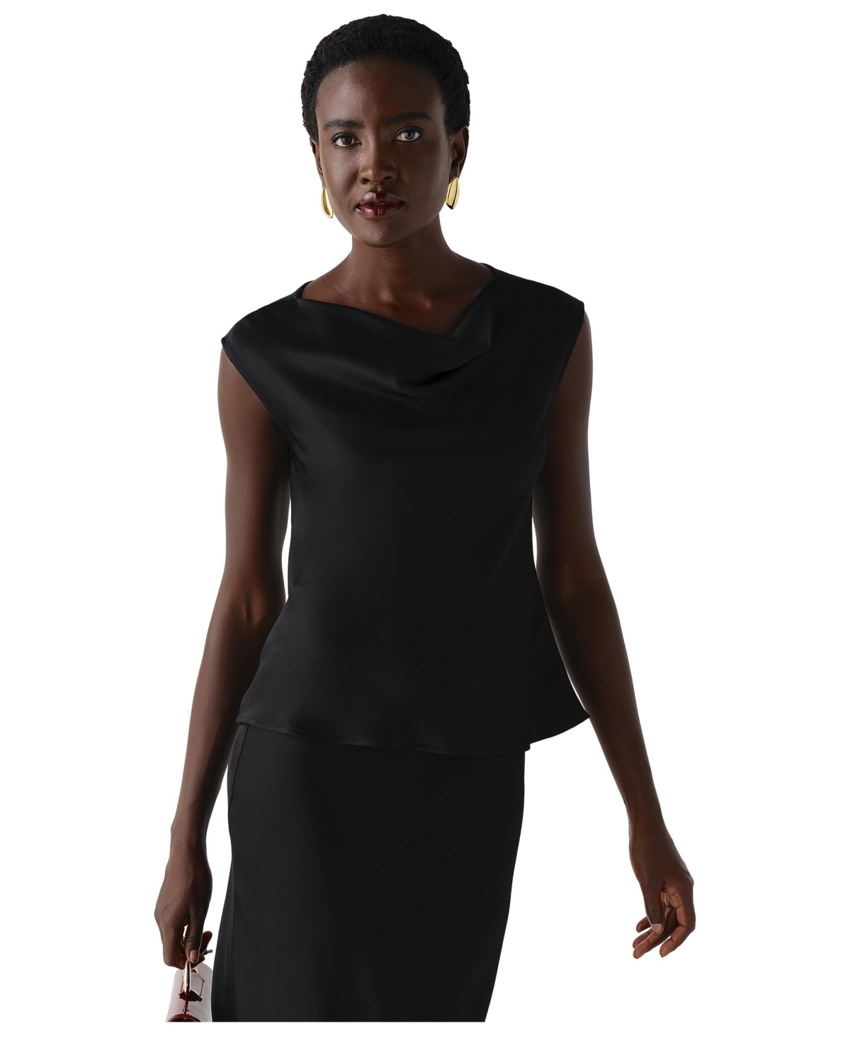 Ghost London Women's Aila Satin Cowl Neck Top