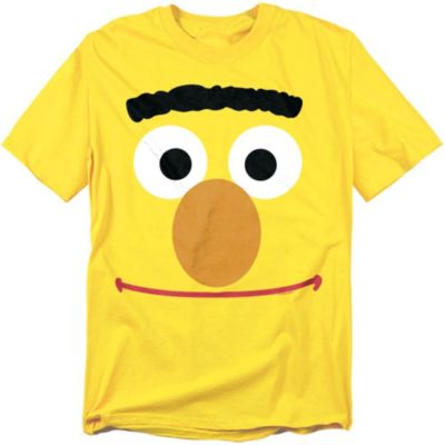 Men's Bert Face Graphic Crew-Neck Short-Sleeve T-Shirt