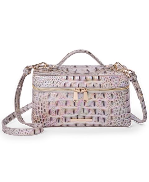 Женская сумка Brahmin Charlene Melbourne Small Leather Crossbody, цвет: Шёлковый туманный
