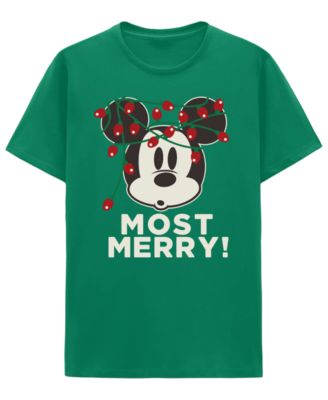 Men's Mickey Most Merry Classic-Fit Crewneck T-Shirt
