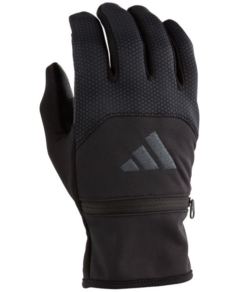Мужские перчатки adidas Glory Touchscreen Zipper-Pocket, цвет: Чёрный
