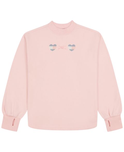 Толстовка Tommy Hilfiger Mock-Neck Drop-Shoulder Ribbed-Thumbhole Cuffs для девочек, цвет: Lotus