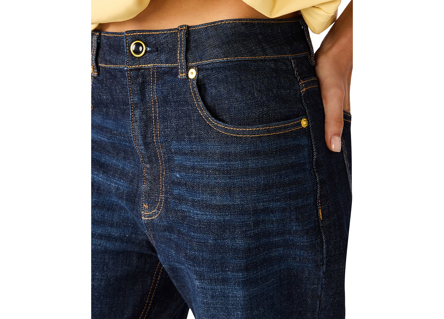Women's Lexington High-Waisted Straight-Leg Dark Wash Jeans