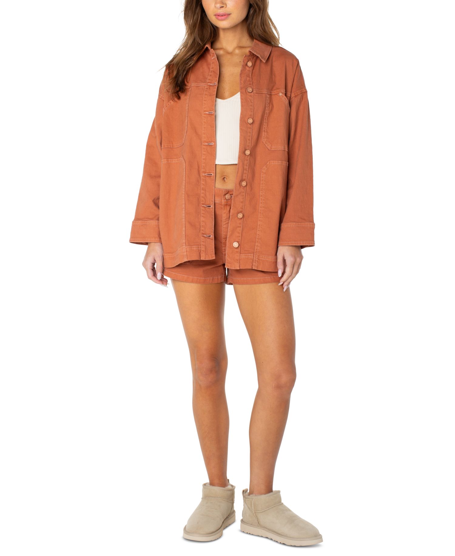 Women's Lost Treasure Oversized Vintage-Inspired Shirt Jacket