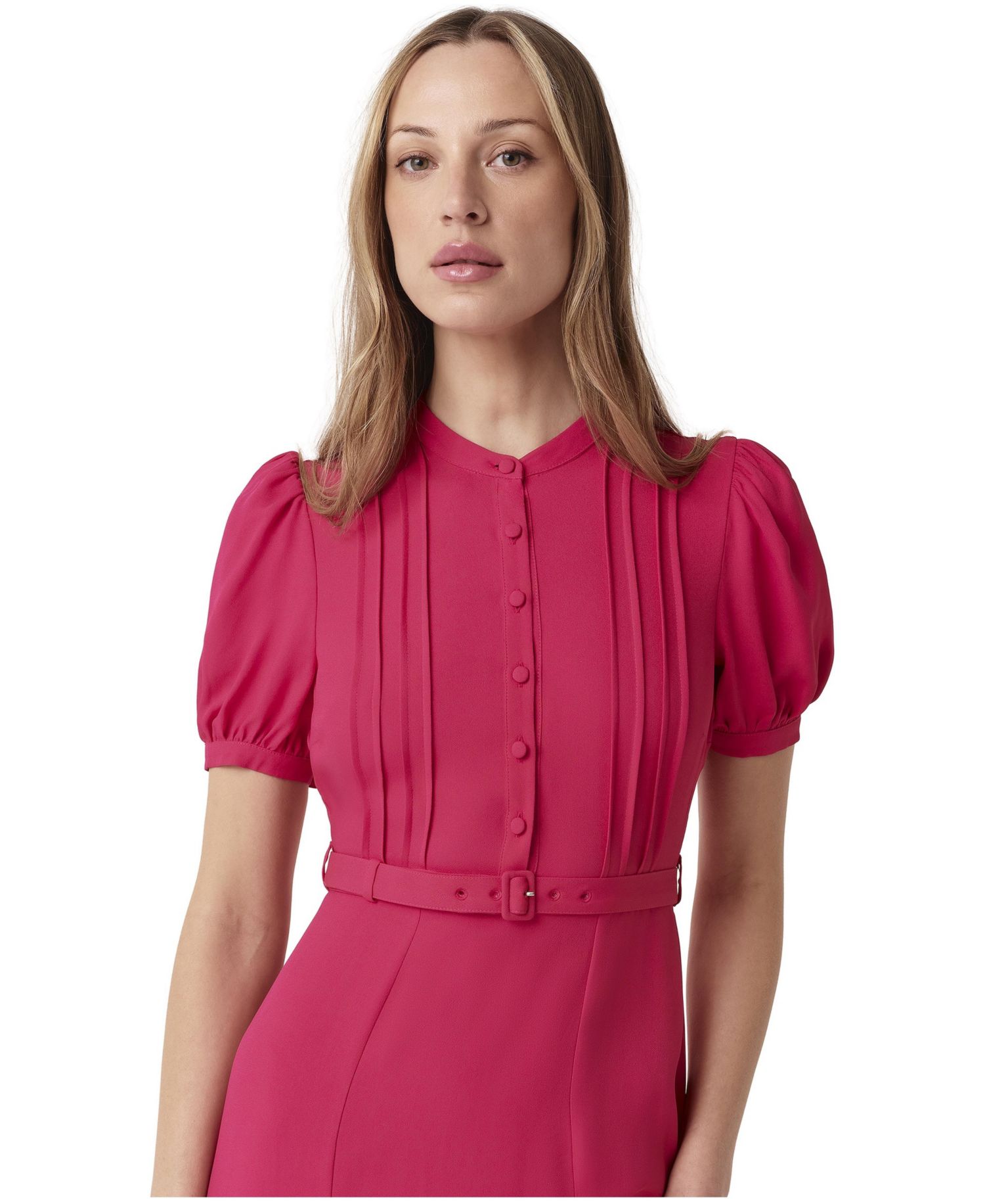 Women's Francis Puff Sleeve Pleated Midi Dress