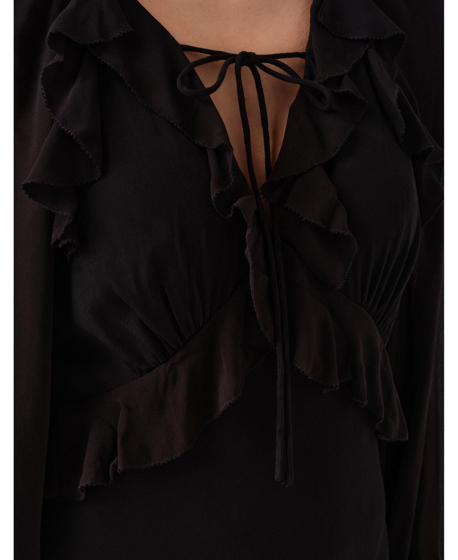 Women's Naomi V-Neck Long-Sleeve Midi Dress