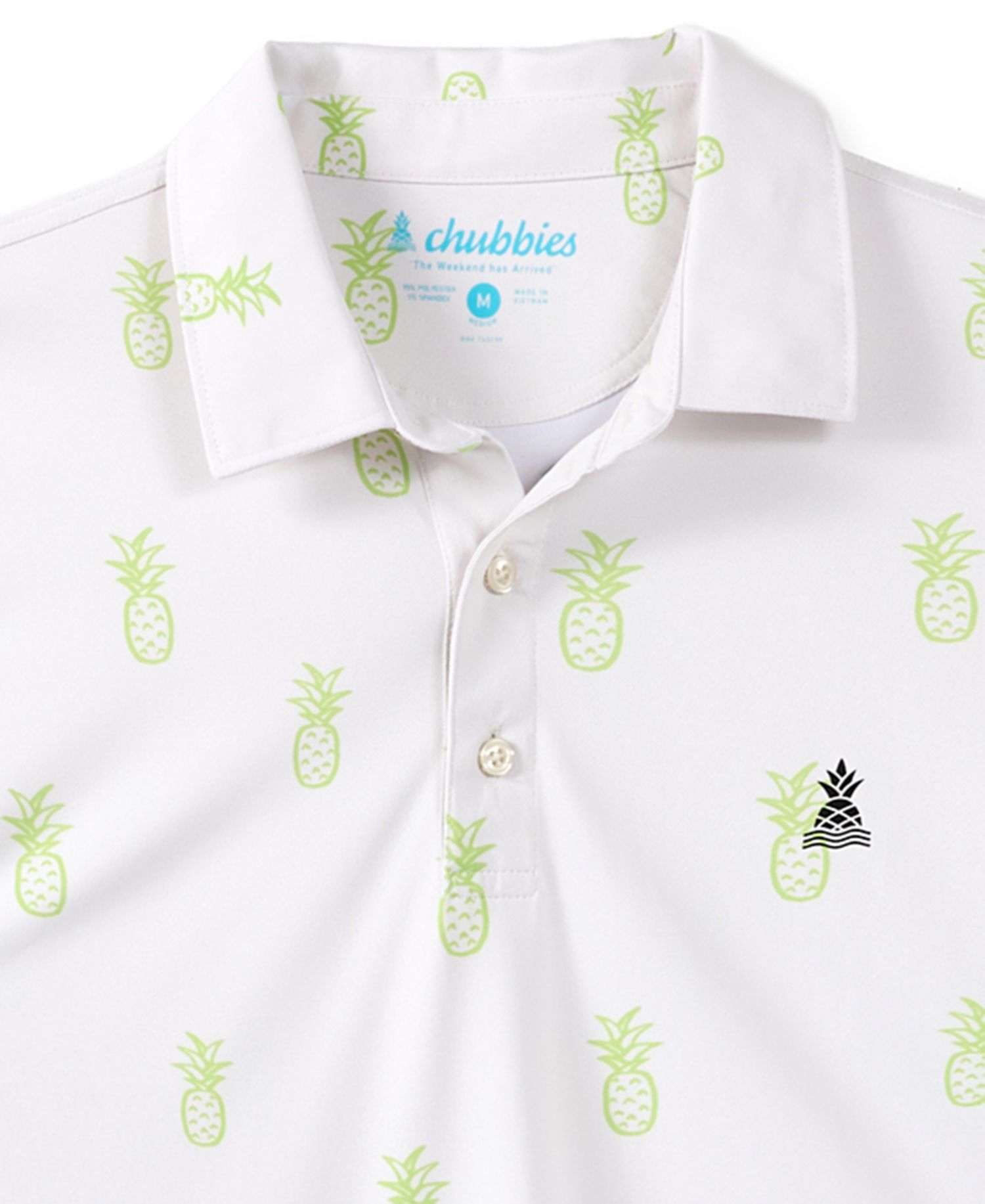 Men's Nightfruit Short-Sleeve Pineapple-Print Polo Shirt