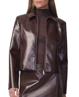 Women's Demi Short Faux Leather Jacket