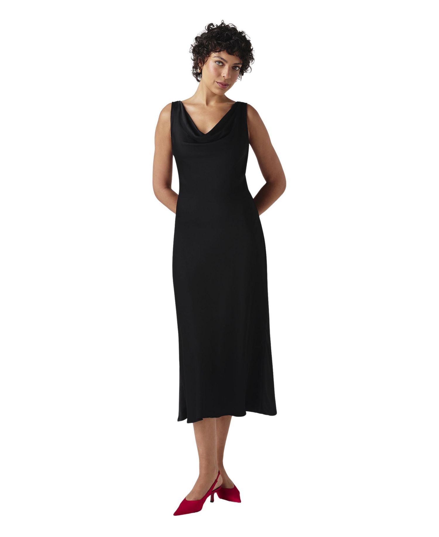 Women's Arya Cowl Neck Midi Slip Dress