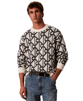 Men's Merino Blend Classic-Fit Crewneck Pullover Sweater