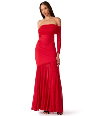 Women's Rehna Wedding-Guest Off-the-Shoulder Maxi Dress