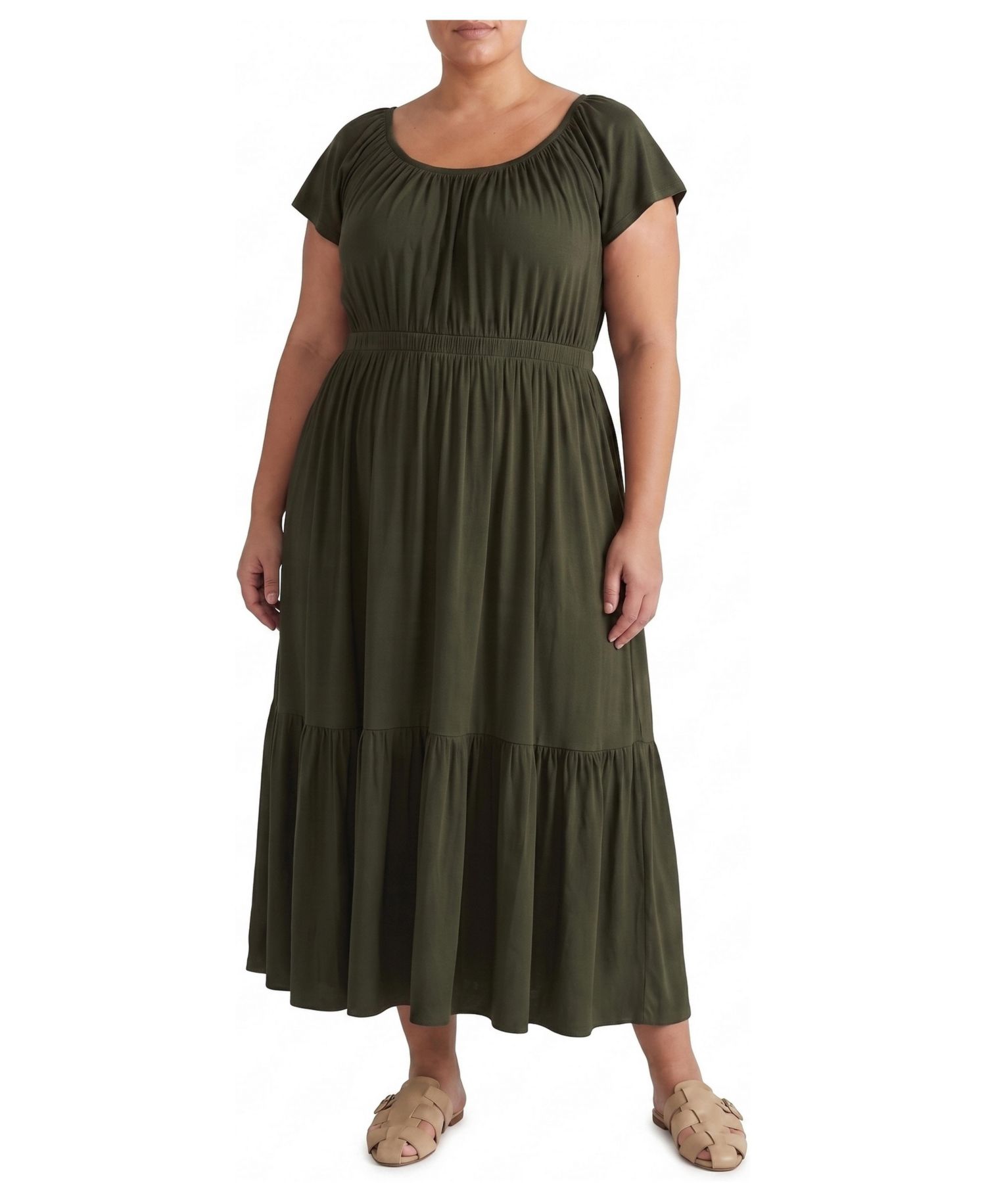 Plus Size Kahlo Liquid Jersey Dress