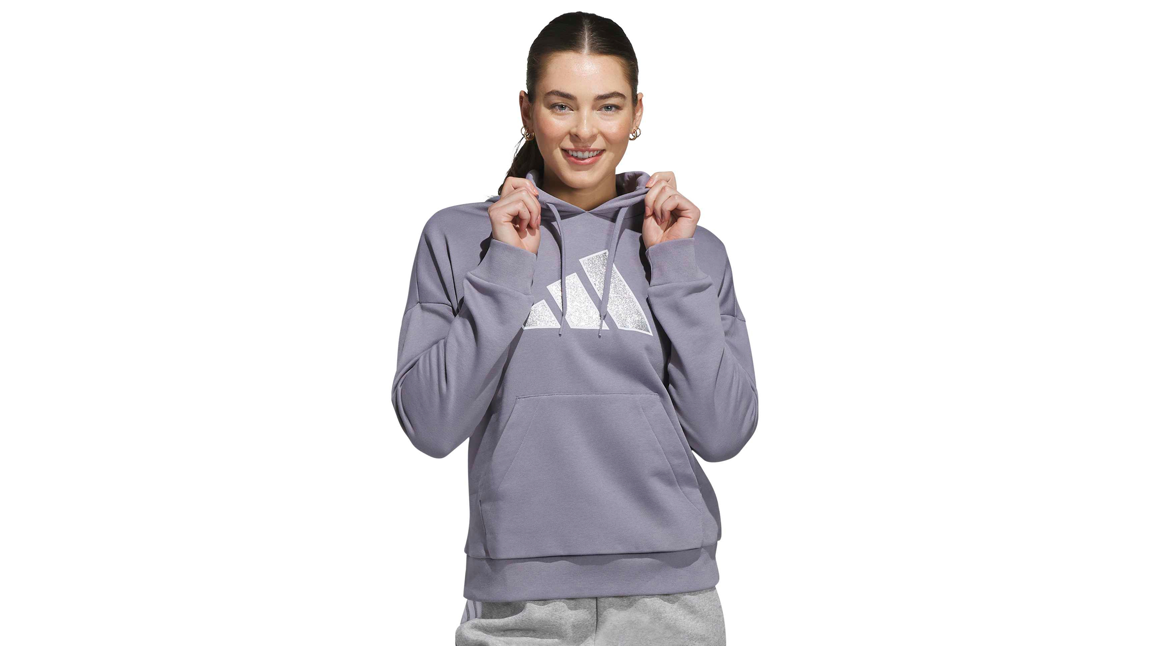 adidas Women's Long-Sleeve Graphic Hooded Sweatshirt