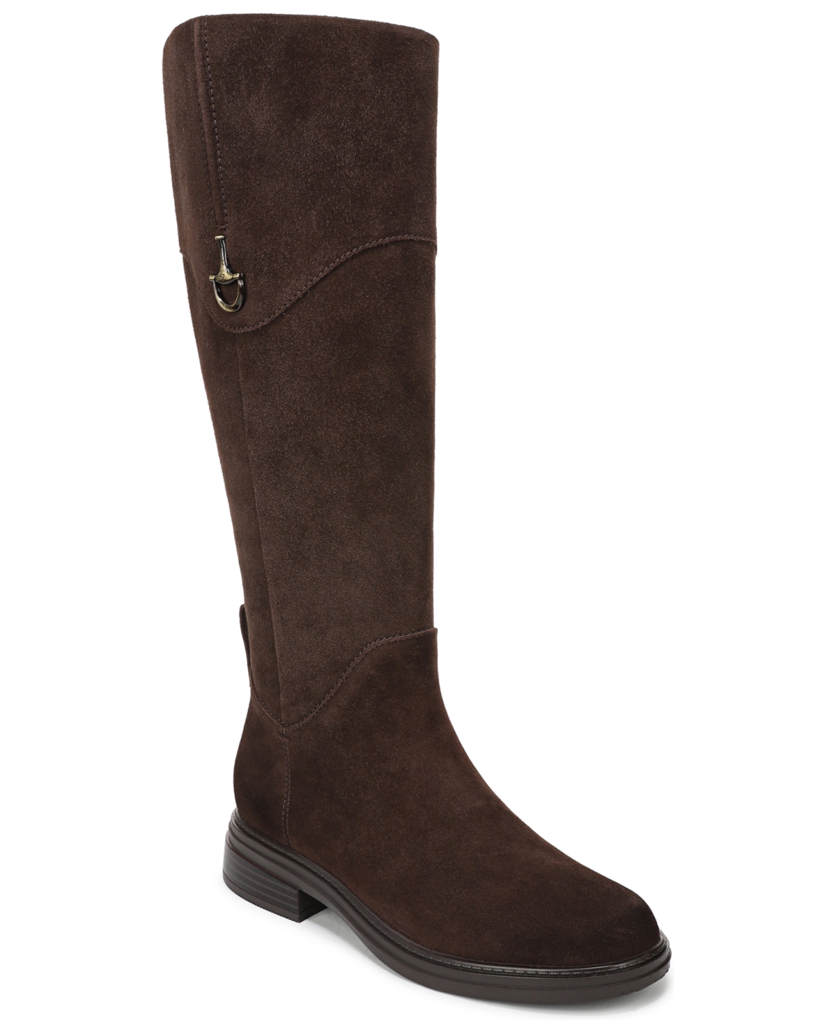 27 Edit Naturalizer Womens Oslo Riding Knee High Round Toe Regular Wide Calf Boots In Brown