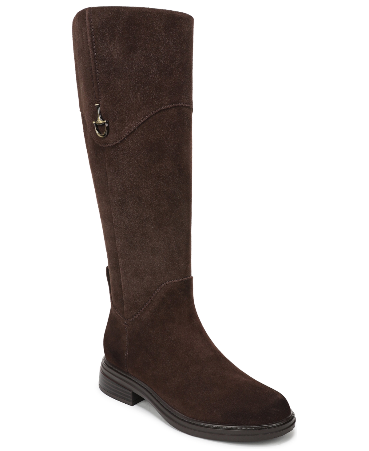 Naturalizer Women's Oslo Wide Calf Tall Riding Boots - Cafe Brown Suede
