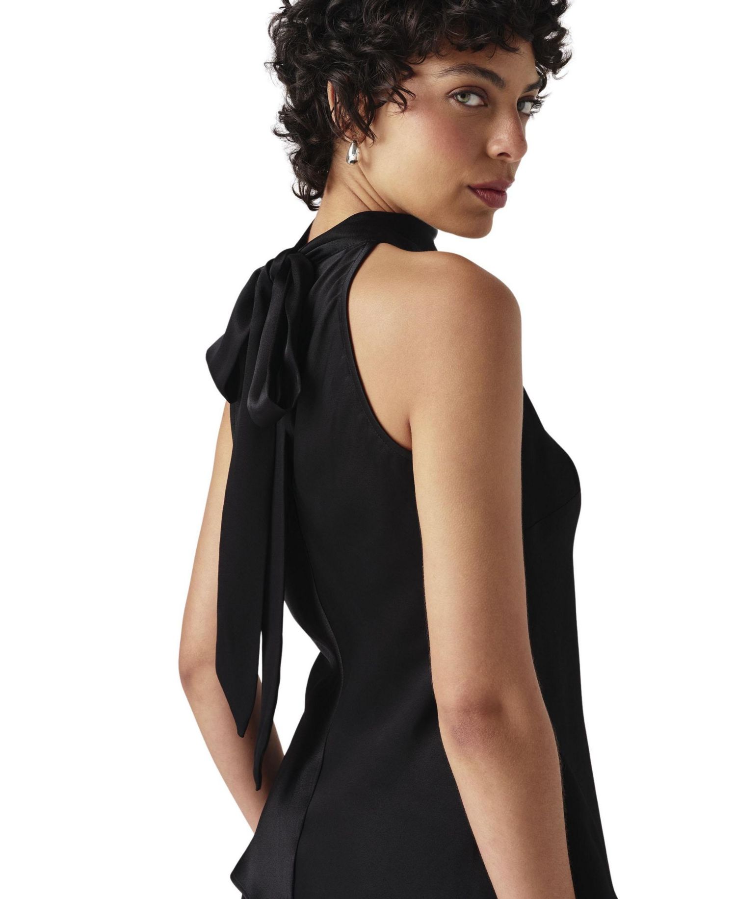 Women's Reese Sleeveless High-Neck Satin Top