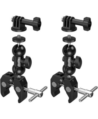 Crab-Shaped Super Clamp with Magic Arm Mounting Clamp for Cameras, Monitors & Lights, 2-Pack