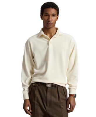 Men's Long-Sleeve Relaxed-Fit Knit-Corduroy Polo