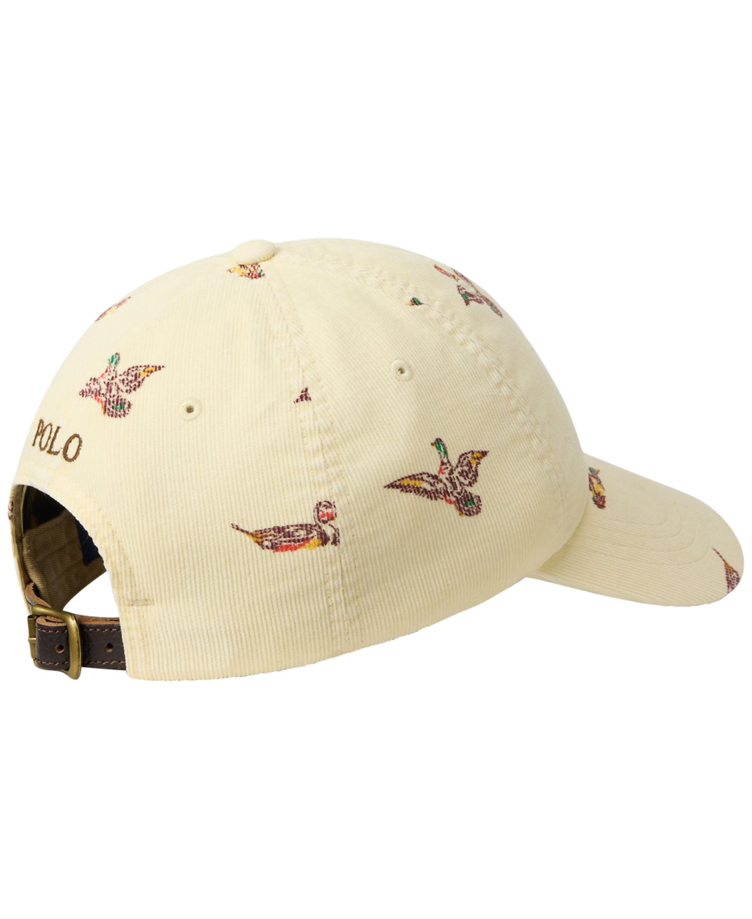 Corduroy Duck-Print Baseball Cap