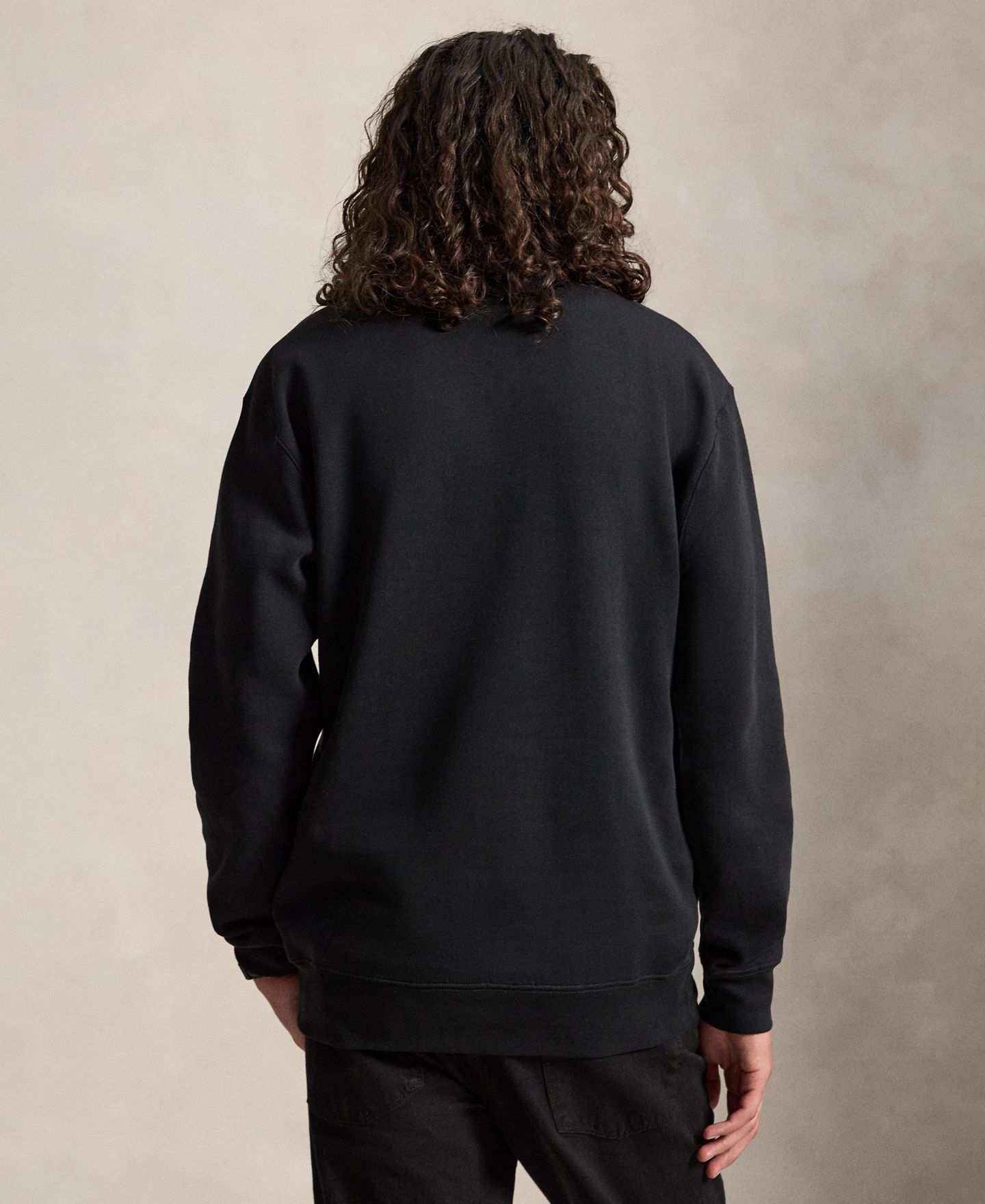 Мужская толстовка Polo Ralph Lauren Big & Tall Polo Bear Graphic Fleece Crewneck Pullover, цвет: Чёрный — фото 4