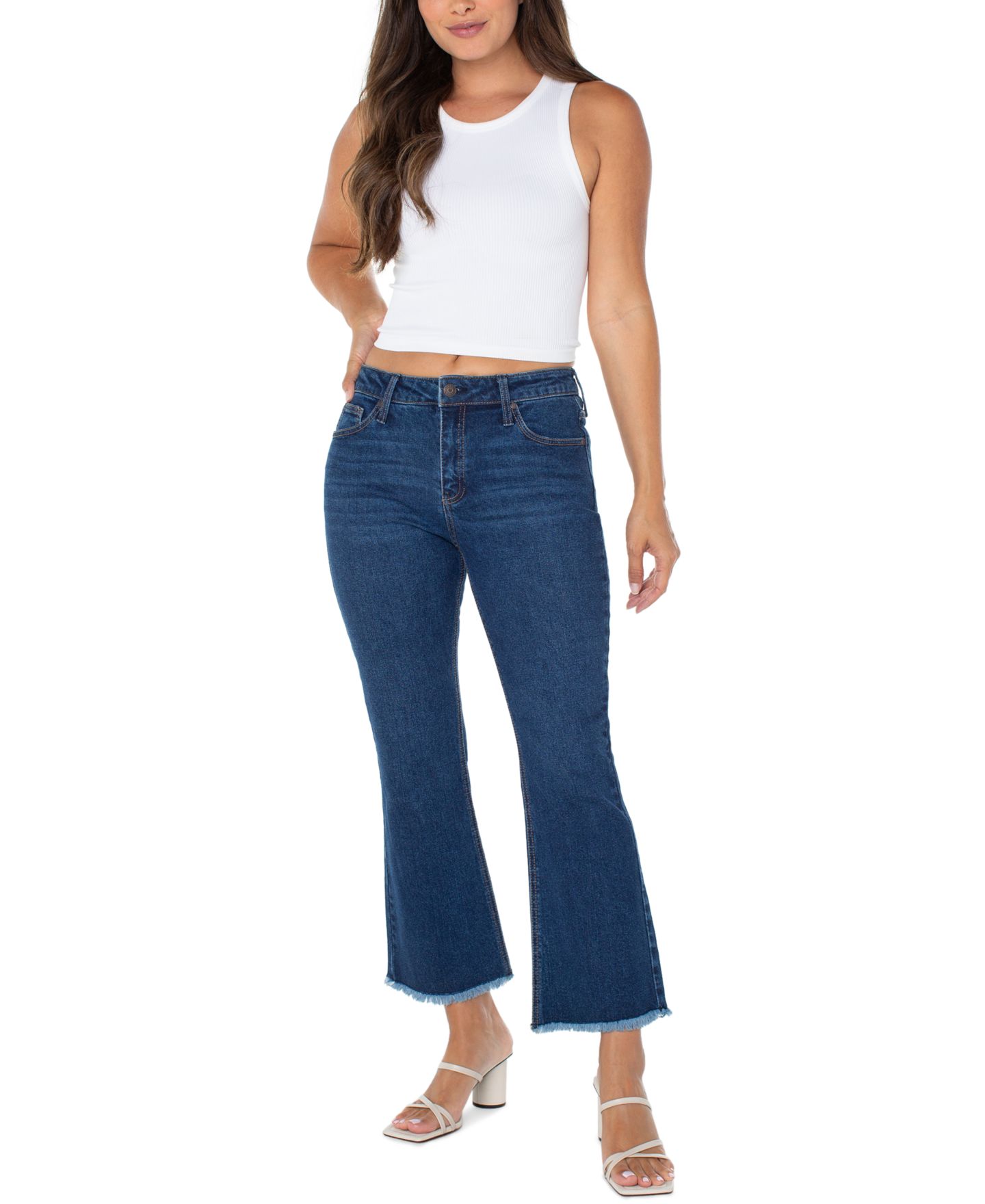 Женские джинсы Celebrity Pink Juniors' Mid-Rise Cropped Kick-Flare, цвет: Averin — фото 1