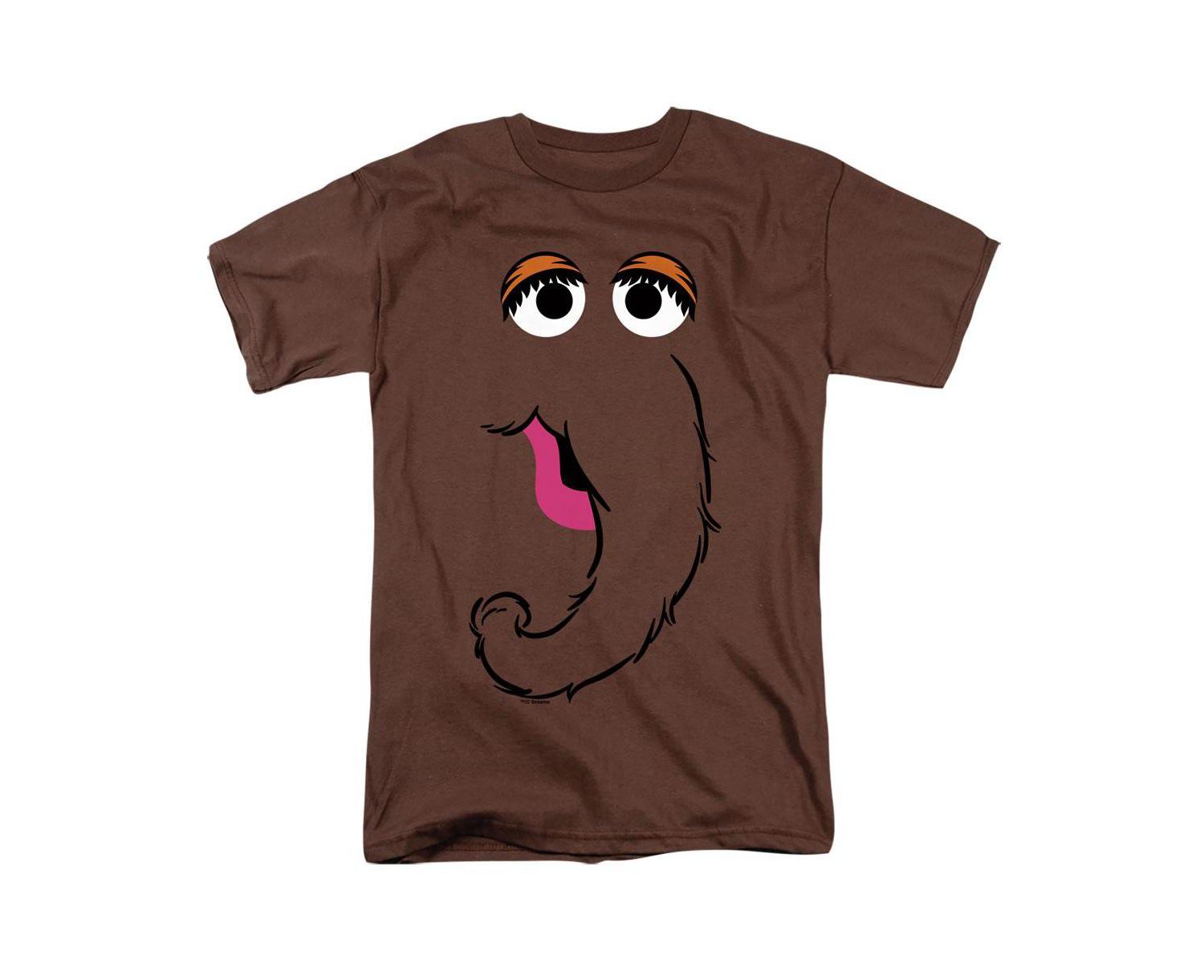 Men's Snuffleupagus Face Graphic Crewneck T-Shirt
