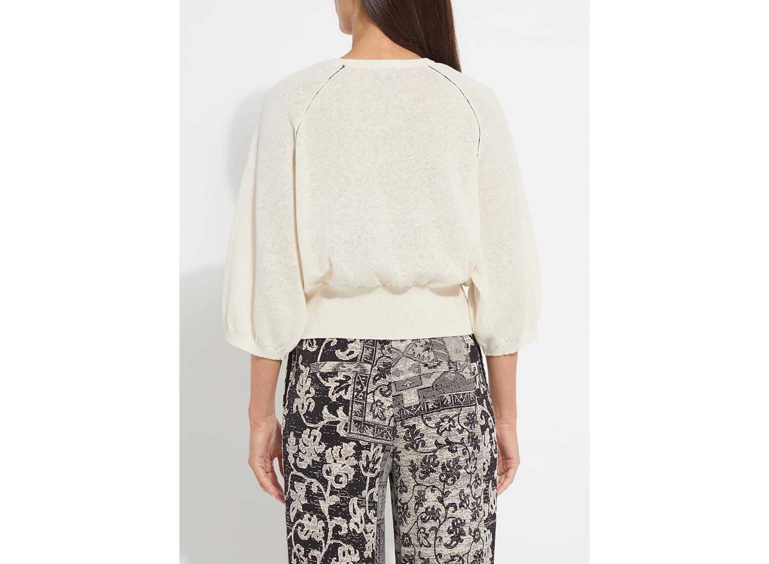 Women's Anabela Oversized Lightweight Raglan Long-Sleeve Linen-Cotton-Blend Sweater