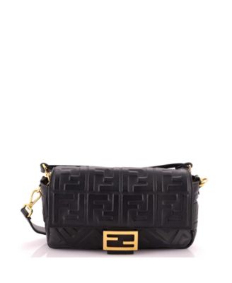 Medium Baguette NM Bag Zucca Embossed Leather