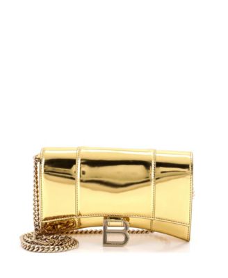 Hourglass Chain Wallet Leather