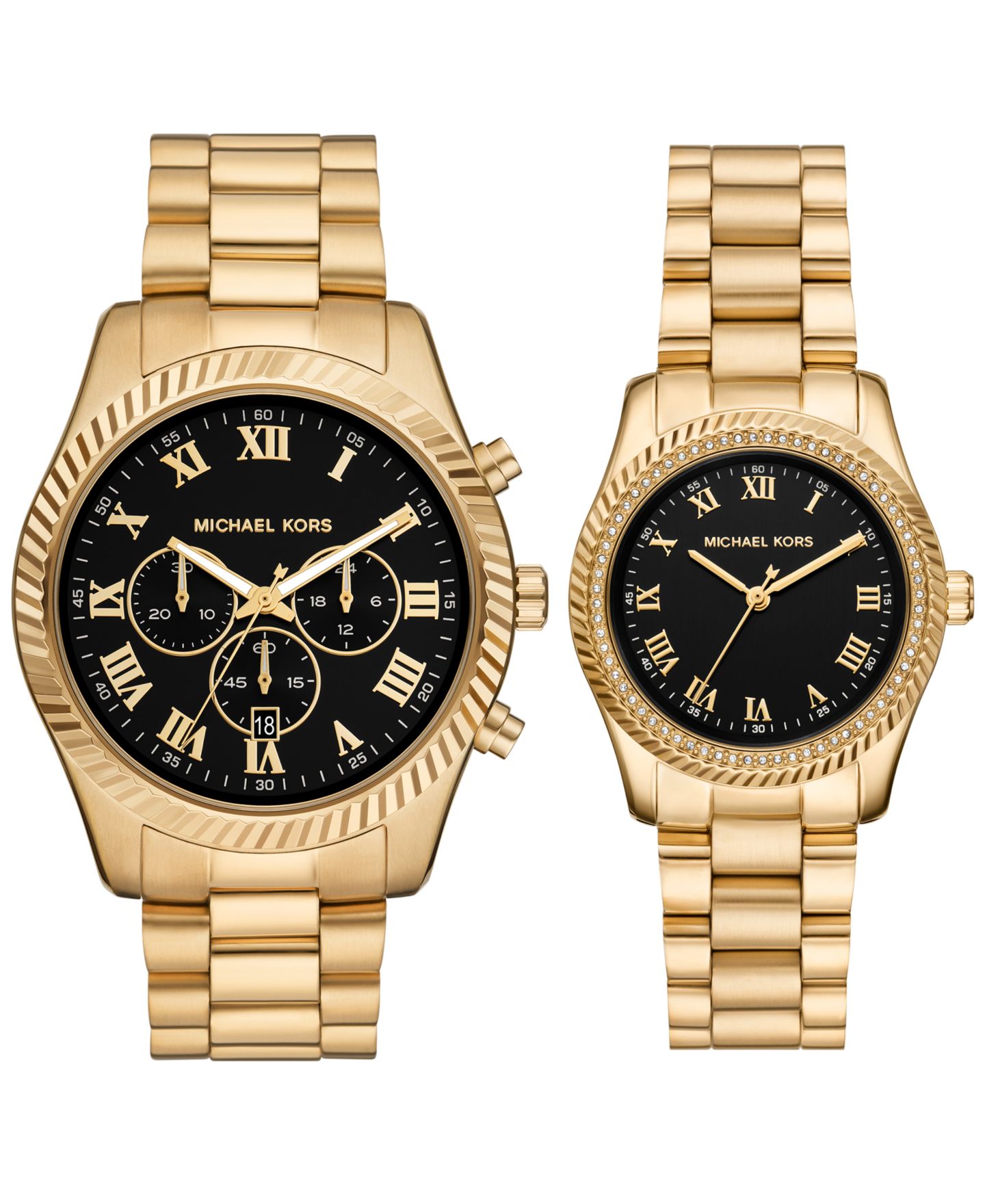 Часы Michael Kors Quartz Chronograph Stainless Steel Bracelet Watch 36mm & 45mm — фото 1