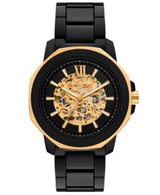 Men's Automatic Prescott Black Stainless Steel Watch 44mm