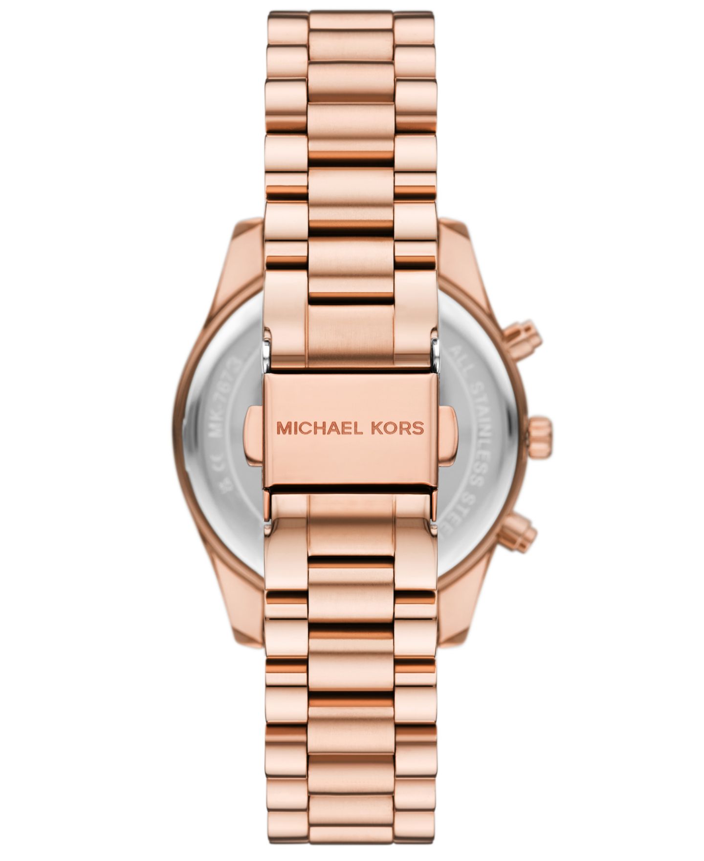 Женские часы Michael Kors Quartz Chronograph Rose Gold-Tone Stainless Steel Bracelet Watch 36mm — фото 3